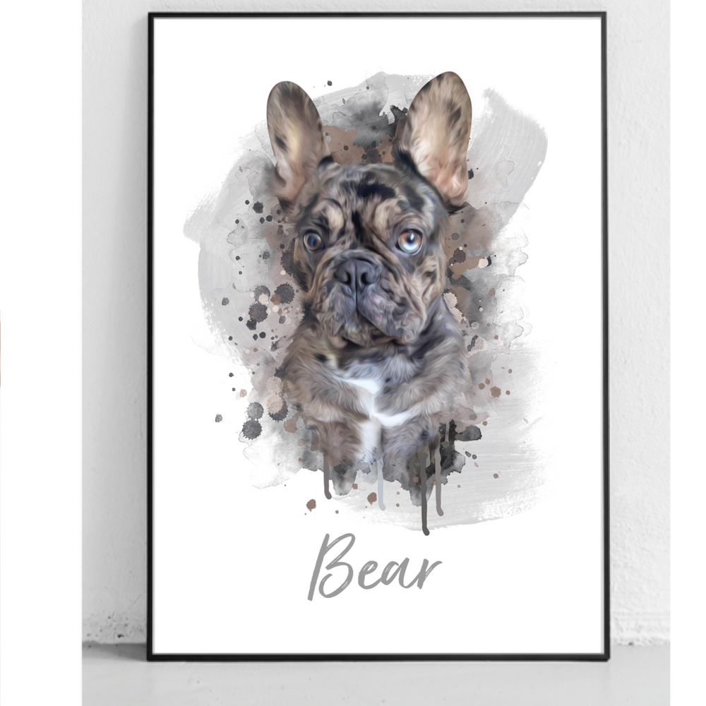 Cute Paint Splat Any Pet Print Gift #2 image